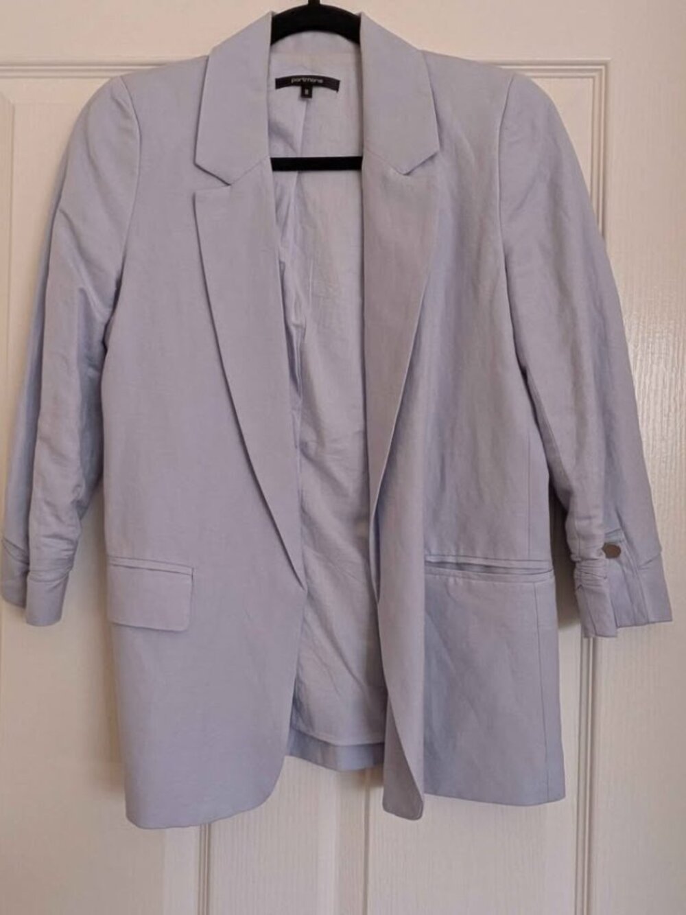 Portmans Lilac oversized blazer with ruched sleeves, linen blend (used once)